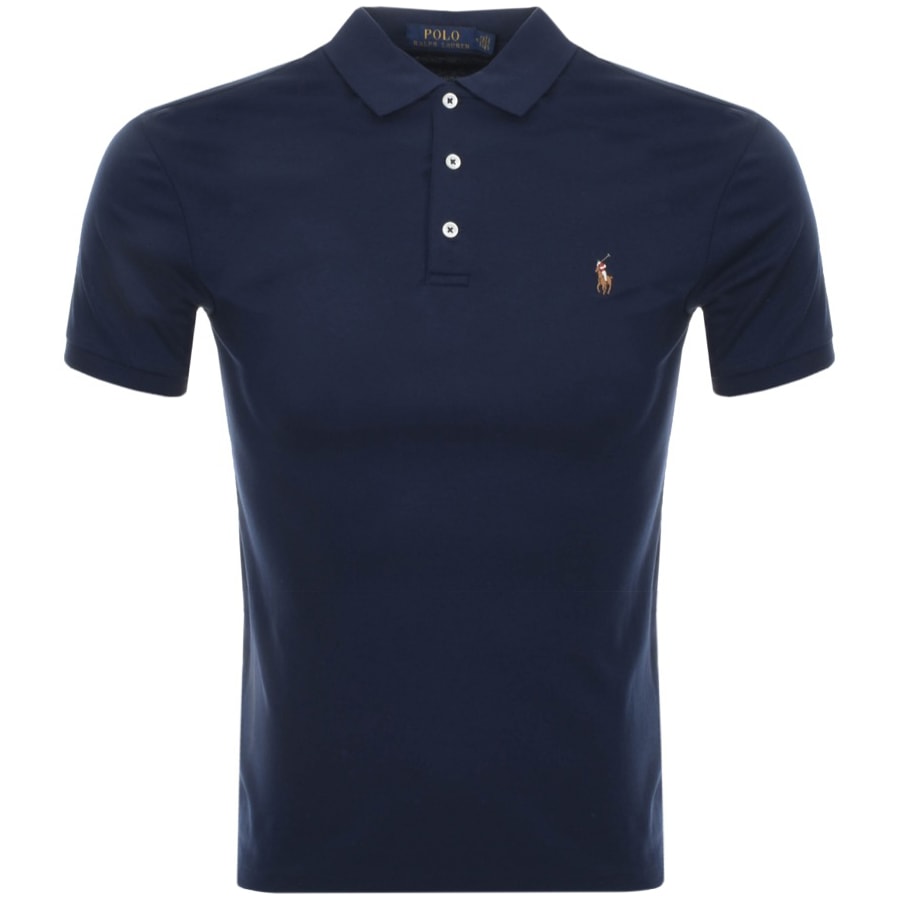 Alternative Image for ProductRalph Lauren Slim Fit Polo T Shirt Navy1